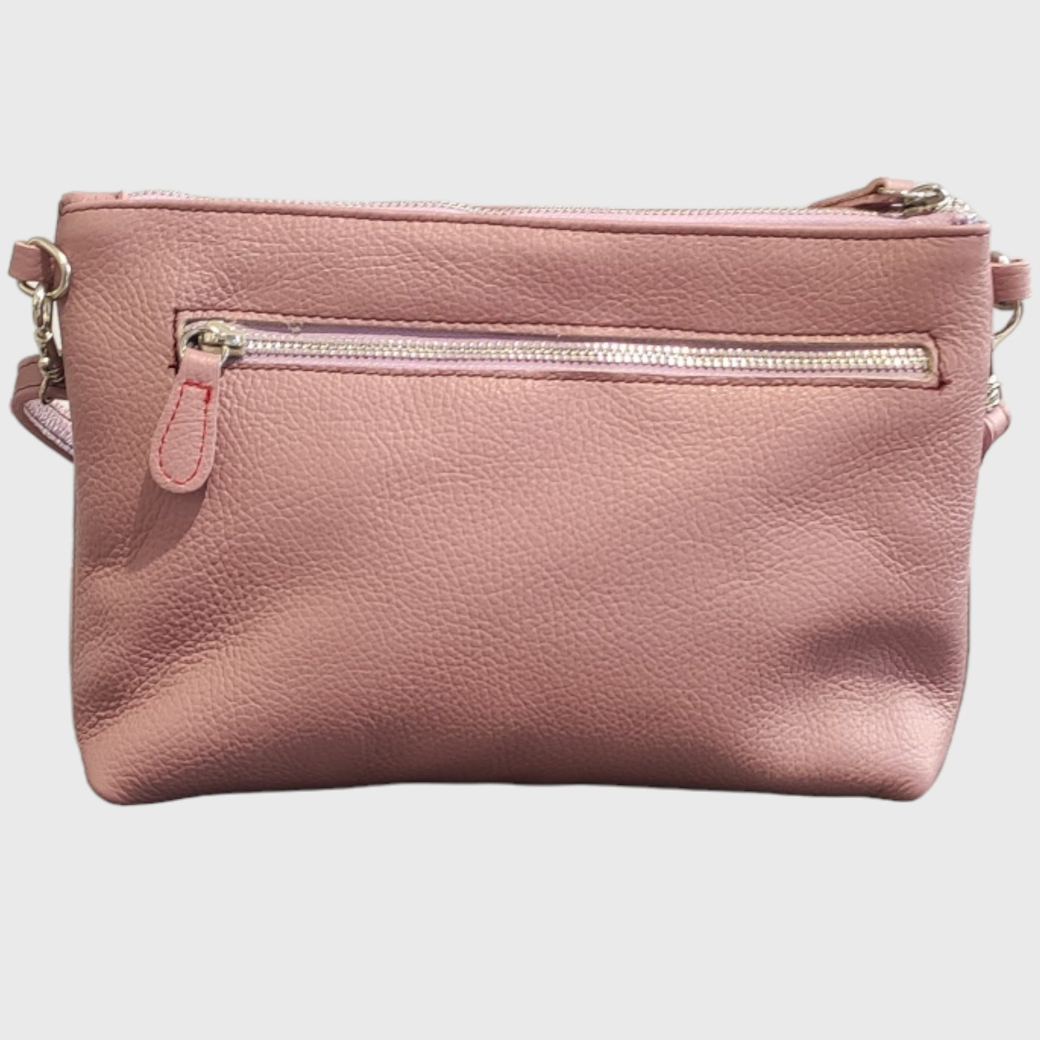 Pelletteria Pelle Nuda Milano, Artigianato italiano, Borsa donna, tracolla, Vera pelle, Martina rosa