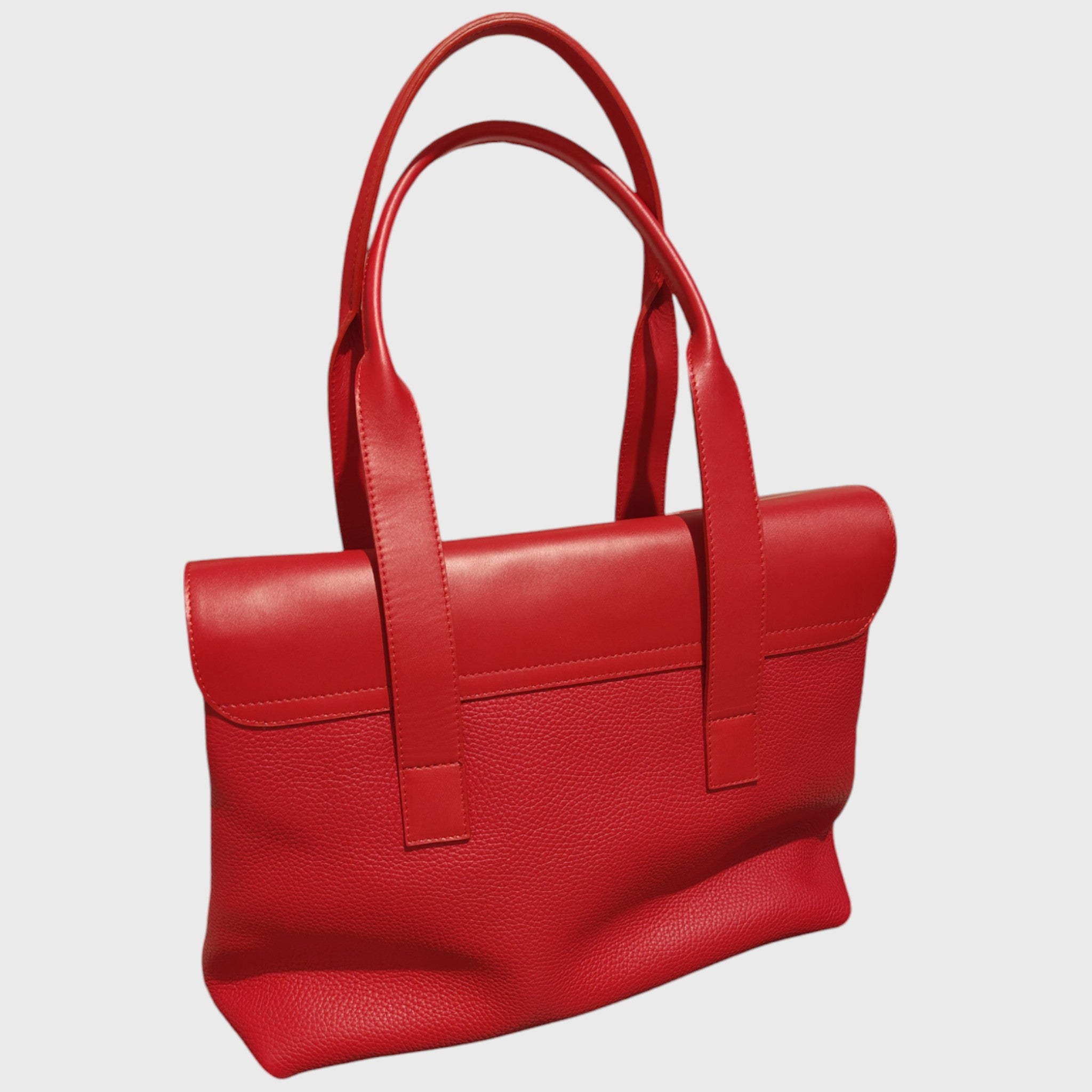 Pelletteria Pelle Nuda Milano, Artigianato italiano, vera pelle, borsa donna, Chiara rosso