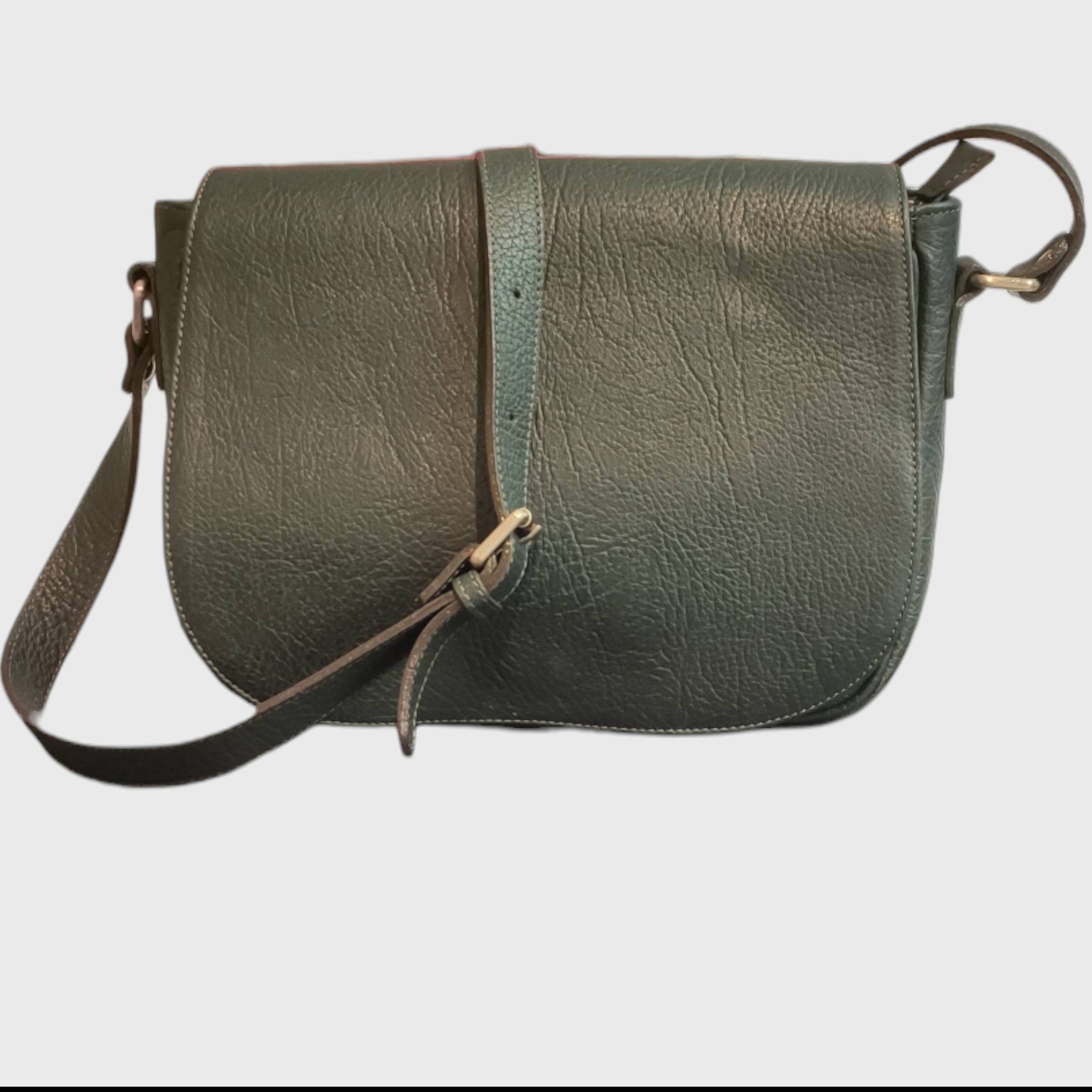 Pelletteria Pelle Nuda Milano, Artigianato italiano, vera pelle, borsa donna, Tolfa grande verde scuro