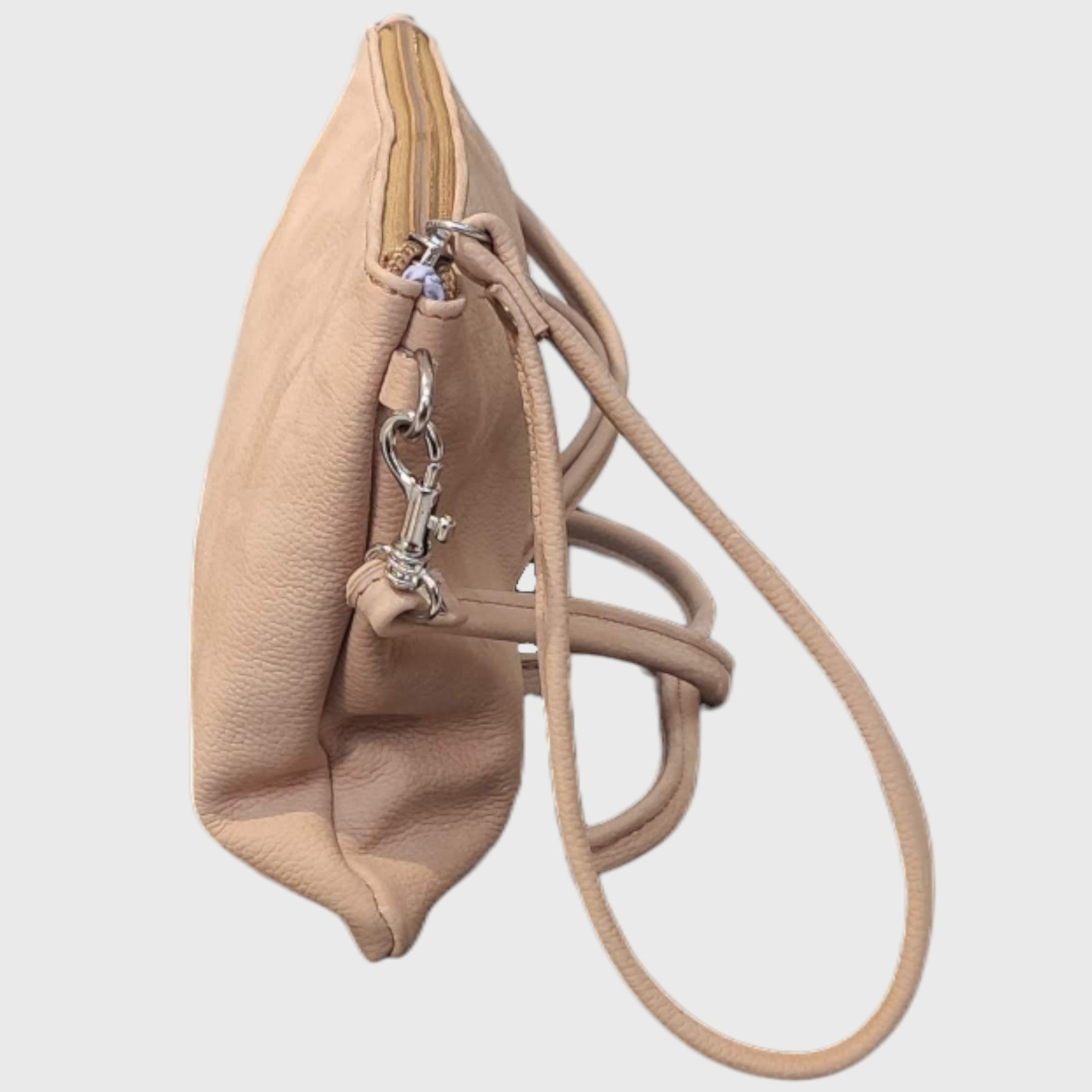 Pelletteria Pelle Nuda Milano, Artigianato italiano, vera belle, borsa donna, tracolla asv beige